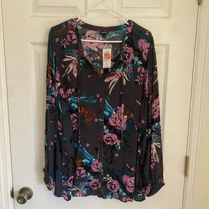 Torrid Floral Button Down Top